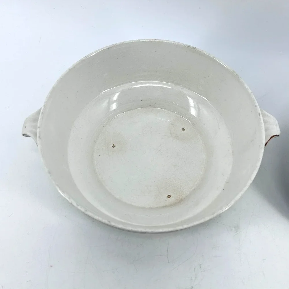 Booths Silicon China Blue Willow Tureen Serving Bowl England Pagoda Pattern